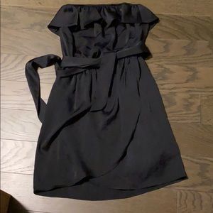 Strapless black dress